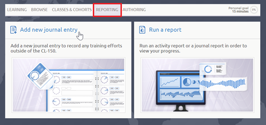 self-reporting learning time