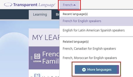 more language selection